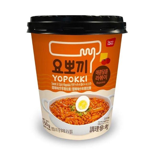Yopokki Sweet and Spicy édes csípős Rapokki pohárban 145g