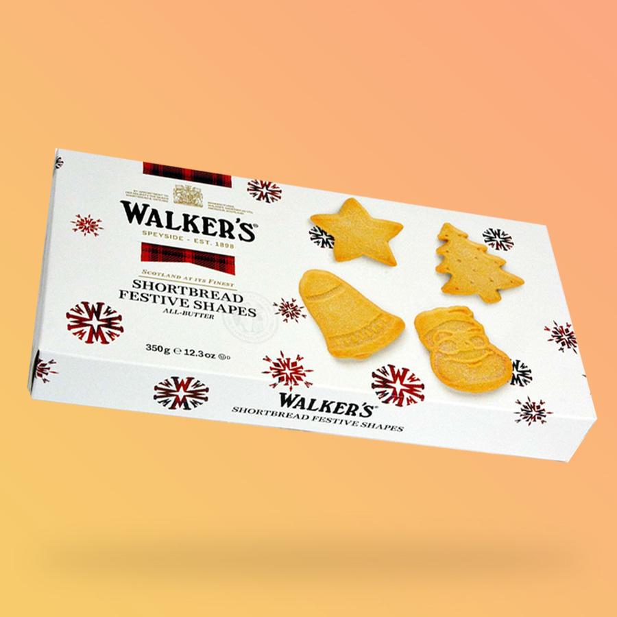 Walkers Shortbread Festive Shapes karácsonyi omlós keksz 350g