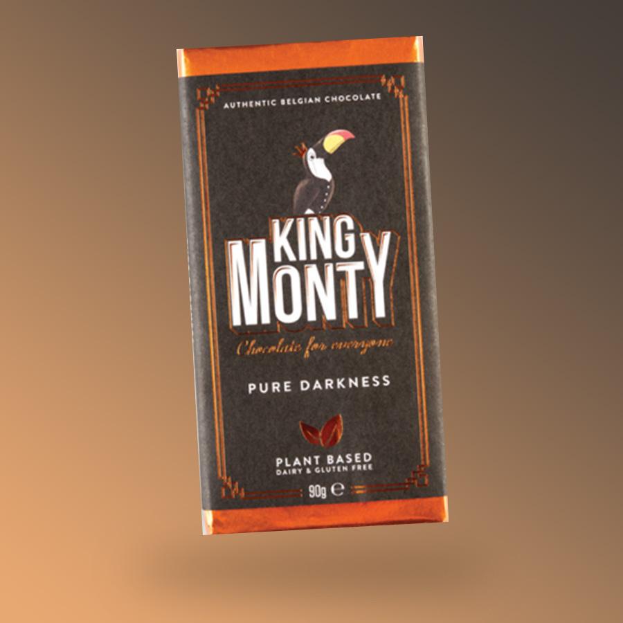 King Monty Pure Darkness vegán táblás étcsoki 90g Szavatossági idő: 2024-05-31
