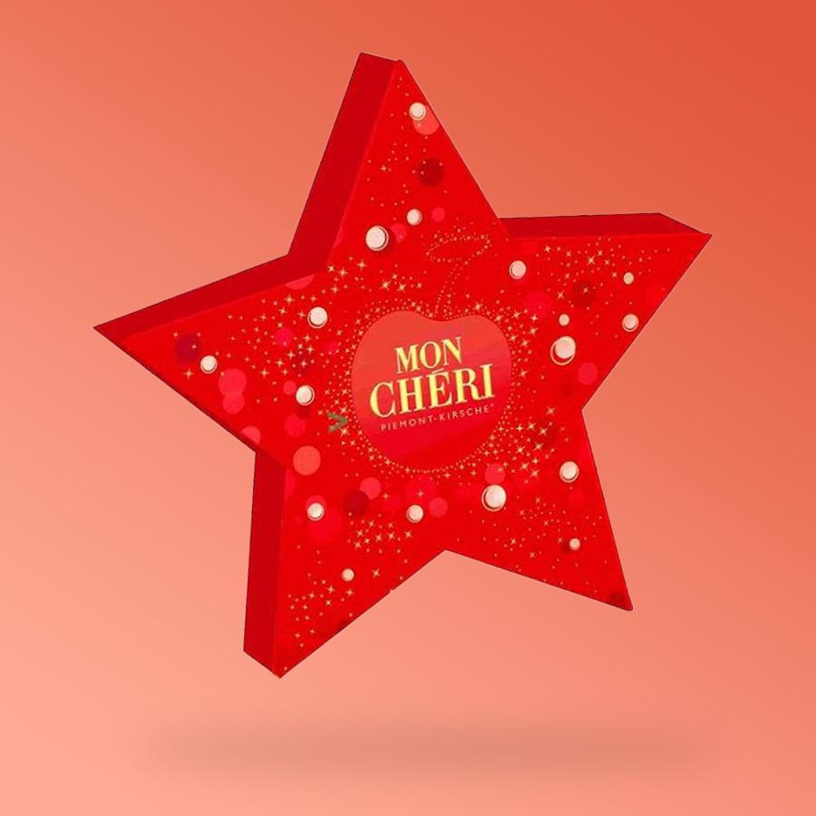 Mon Cheri bonbon csillag formájú dobozban 147g Szavatossági idő: 2024-04-20