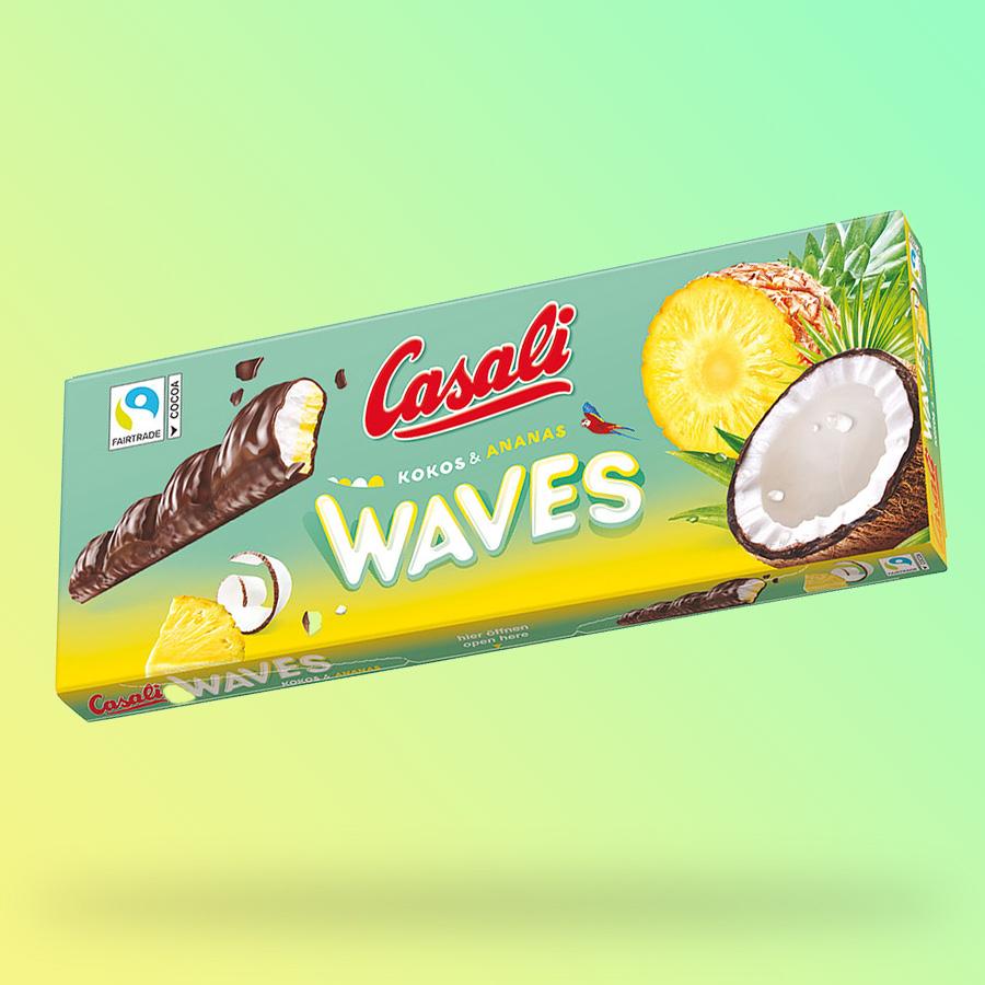 Casali Waves Kókuszos-Ananászos Csokoládé Szelet Szavatossági idő: 2024-05-18